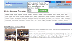 Desktop Screenshot of massagetherapyfinder.com